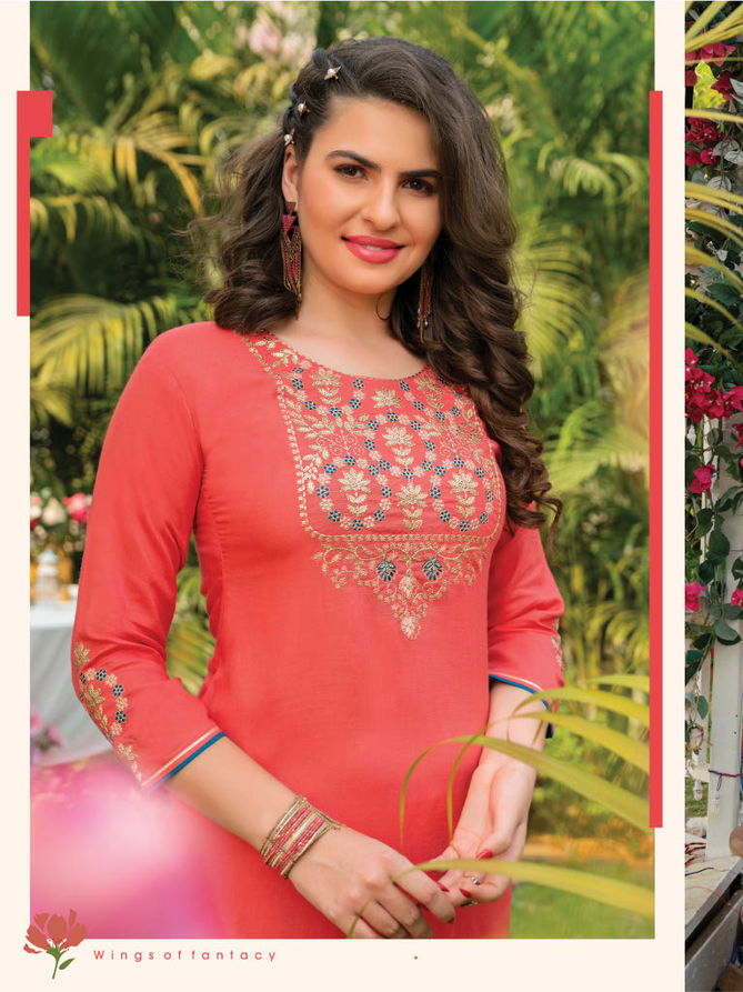 Heritage Kaya 2 Fancy Party Wear Rayon Designer Embroidery Kurti Collection